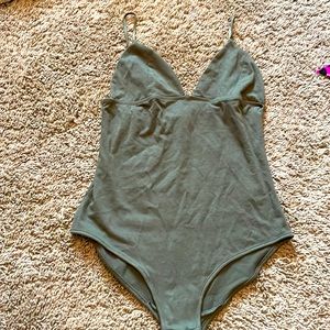 Urban Outfitters-Out from Under-Olive Green Bodysuit